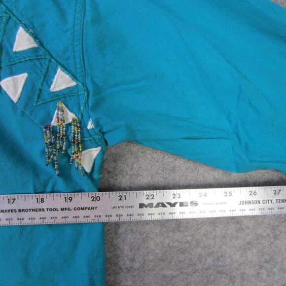 Gordon & James Shirt Mens Medium Beaded Southwest Western Long Sleeve Button - Picture 5 of 8